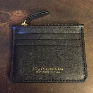 Scotch & Soda black leather wallet